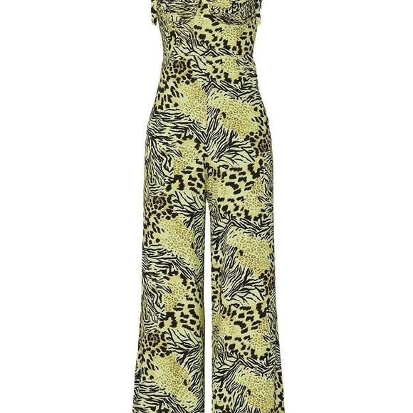 Fame and Partners Rent the Runway Suraya Safari Citrus Jumpsuit Size 2 - Picture 6 of 6